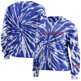 Montreal Canadiens - WEAR by Erin Andrews Women's Tie-Dye Long Sleeve T-Shirt Navy