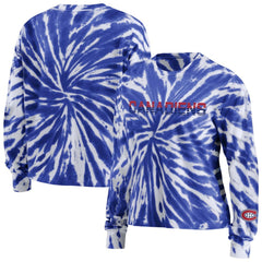 Montreal Canadiens - WEAR by Erin Andrews Women's Tie-Dye Long Sleeve T-Shirt Navy