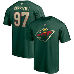 Kirill Kaprizov Minnesota Wild - Fanatics Authentic Stack Name & Number T-Shirt Green