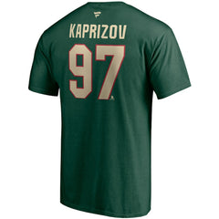 Kirill Kaprizov Minnesota Wild - Fanatics Authentic Stack Name & Number T-Shirt Green