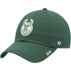 47 brand - Milwaukee Bucks '47 Women's Miata Clean Up Logo Adjustable Hat - Hunter Green