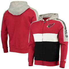 Arizona Cardinals Starter Playoffs Color Block Full-Zip Hoodie Cardinal/Black - NFL