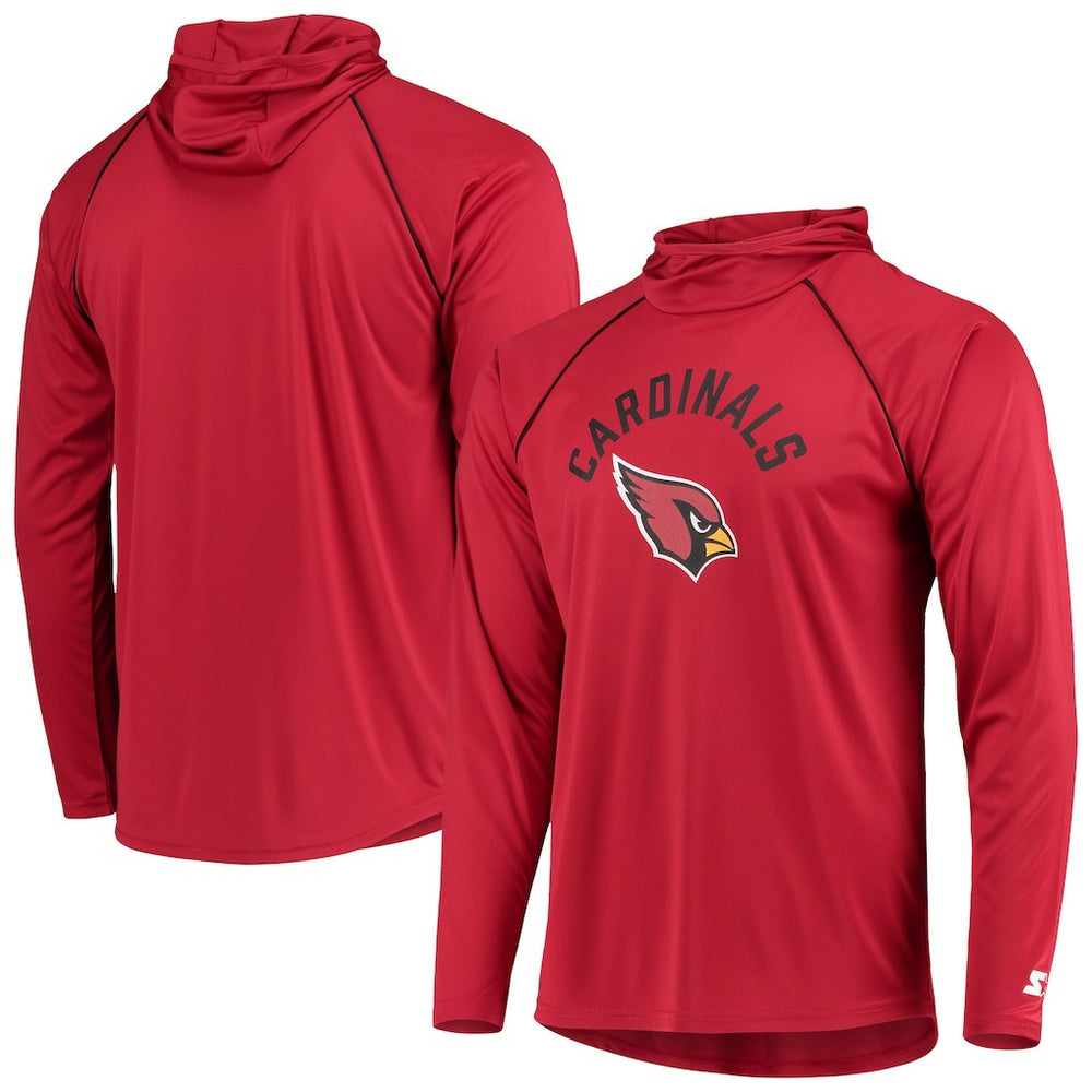 Arizona Cardinals Starter Raglan Long Sleeve Hoodie T-Shirt Cardinal - NFL