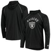 Las Vegas Raiders Starter Raglan Long Sleeve Hoodie T-Shirt Black - NFL