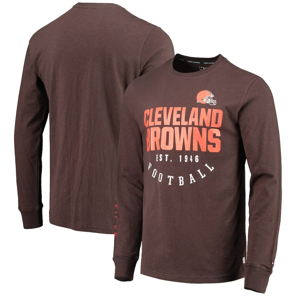 Cleveland Browns Tommy Hilfiger Peter Long Sleeve T-Shirt Brown - NFL