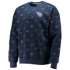 Tennessee Titans Tommy Hilfiger Reid Graphic Pullover Sweatshirt Navy - NFL