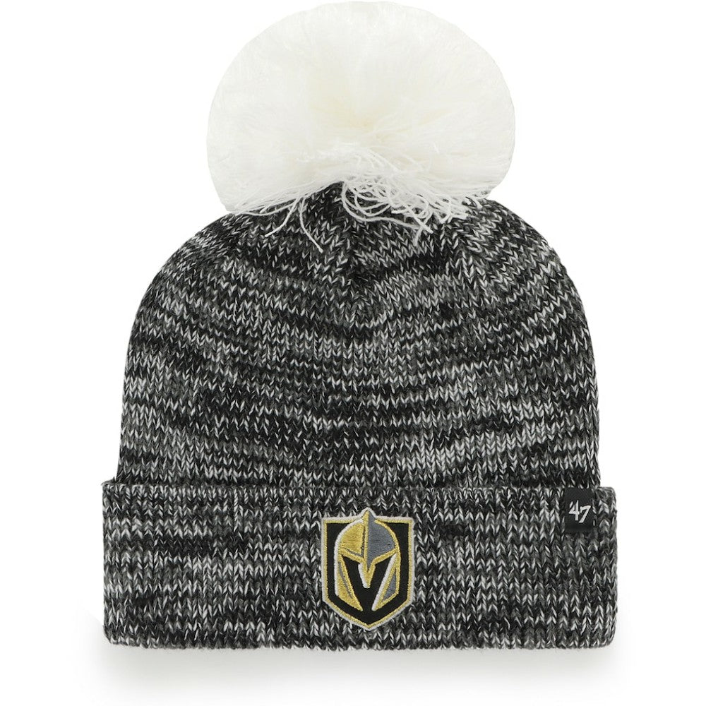 Vegas Golden Knights '47 Women's Triple Cross Cuffed Knit Hat with Pom Gray