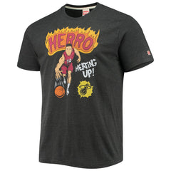 NBA - Tyler Herro Miami Heat Homage Comic Book Player Tri-Blend T-Shirt - Charcoal