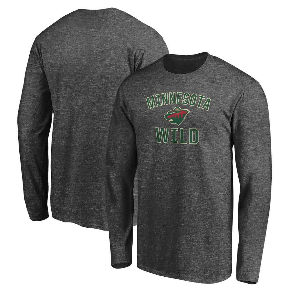 Minnesota Wild - Victory Arch Long Sleeve T-Shirt Charcoal