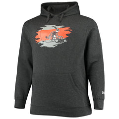 Cleveland Browns New Era Big & Tall Primary Logo Pullover Hoodie Charcoal - NFL