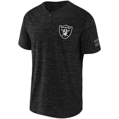 Las Vegas Raiders NFL x Darius Rucker Collection Slub Henley T-Shirt Black - Fanatics