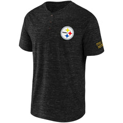 Pittsburgh Steelers NFL x Darius Rucker Collection Slub Henley T-Shirt Black - Fanatics