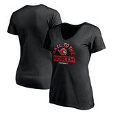 Ottawa Senators - Women's Hail to the North V-Neck T-Shirt Black