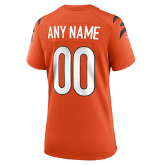 Cincinnati Bengals Women's Alternate Game Custom Jersey Orange - Nike