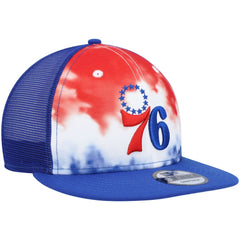 New Era - Philadelphia 76ers Hazy Trucker 9FIFTY Snapback Hat - Royal