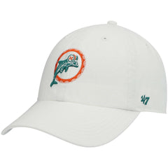 Miami Dolphins '47 Clean Up Adjustable Hat White - 47 brand