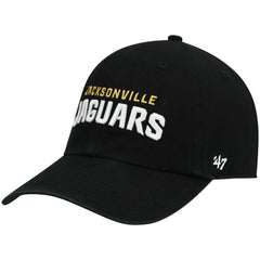 Jacksonville Jaguars '47 Clean Up Script Adjustable Hat Black - 47 brand
