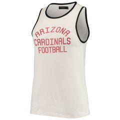 Arizona Cardinals Junk Food Women's Throwback Pop Binding Scoop Neck Tank Top White/Black - NFL