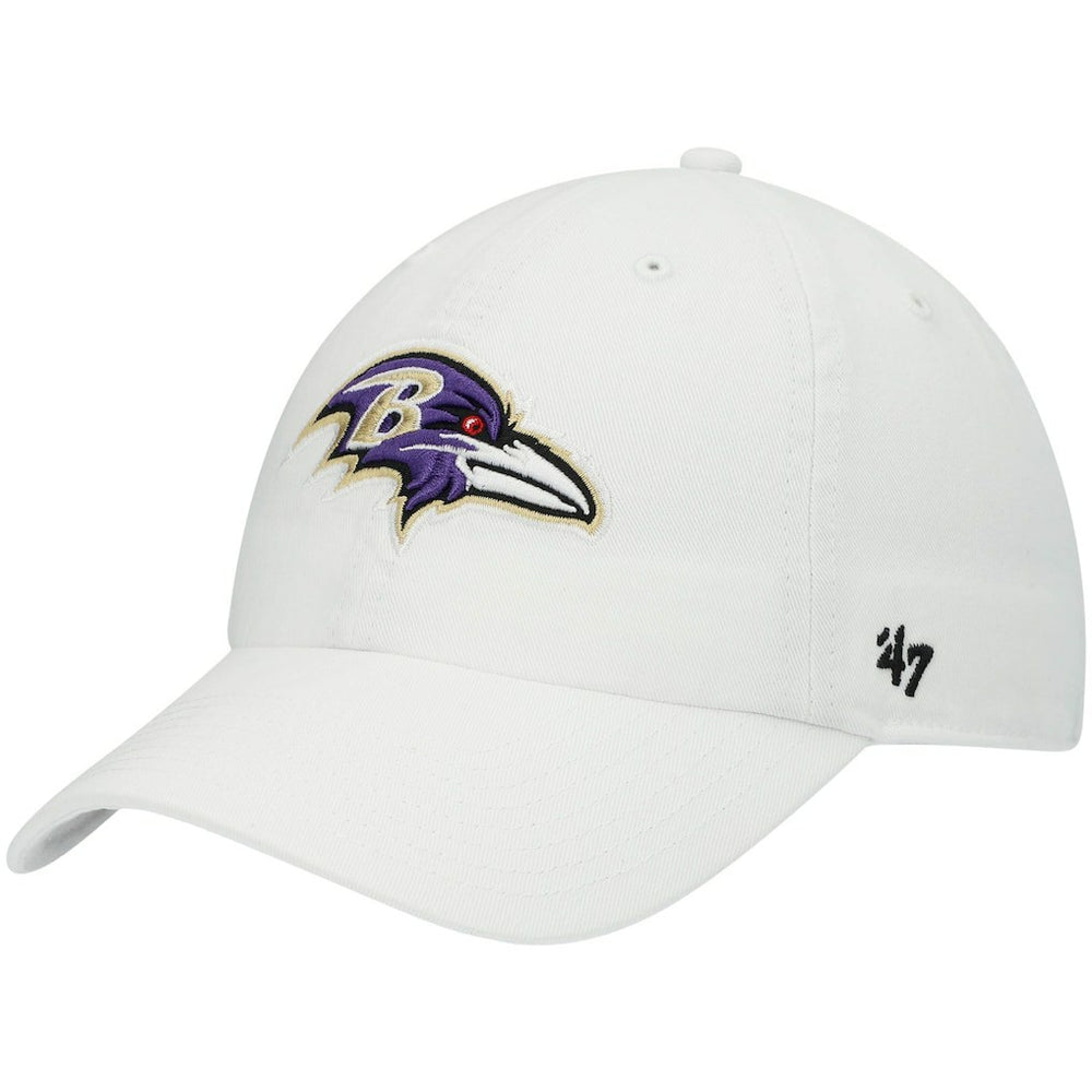 Baltimore Ravens '47 Clean Up Adjustable Hat White - 47 brand