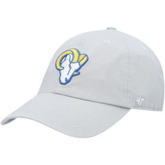 Los Angeles Rams '47 Logo Clean Up Adjustable Hat Gray - 47 brand