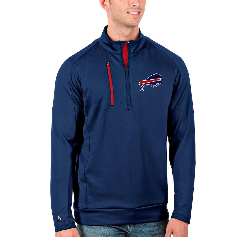 Buffalo Bills Antigua Generation Quarter-Zip Pullover Jacket Royal/Red - NFL