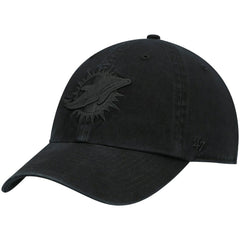 Miami Dolphins '47 Team Tonal Clean Up Adjustable Hat Black - 47 brand