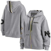 New Orleans Saints WEAR by Erin Andrews Women's Full-Zip Hoodie Gray - NFL