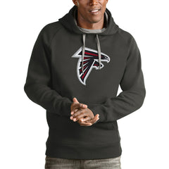 Atlanta Falcons Antigua Victory Pullover Hoodie Charcoal - NFL