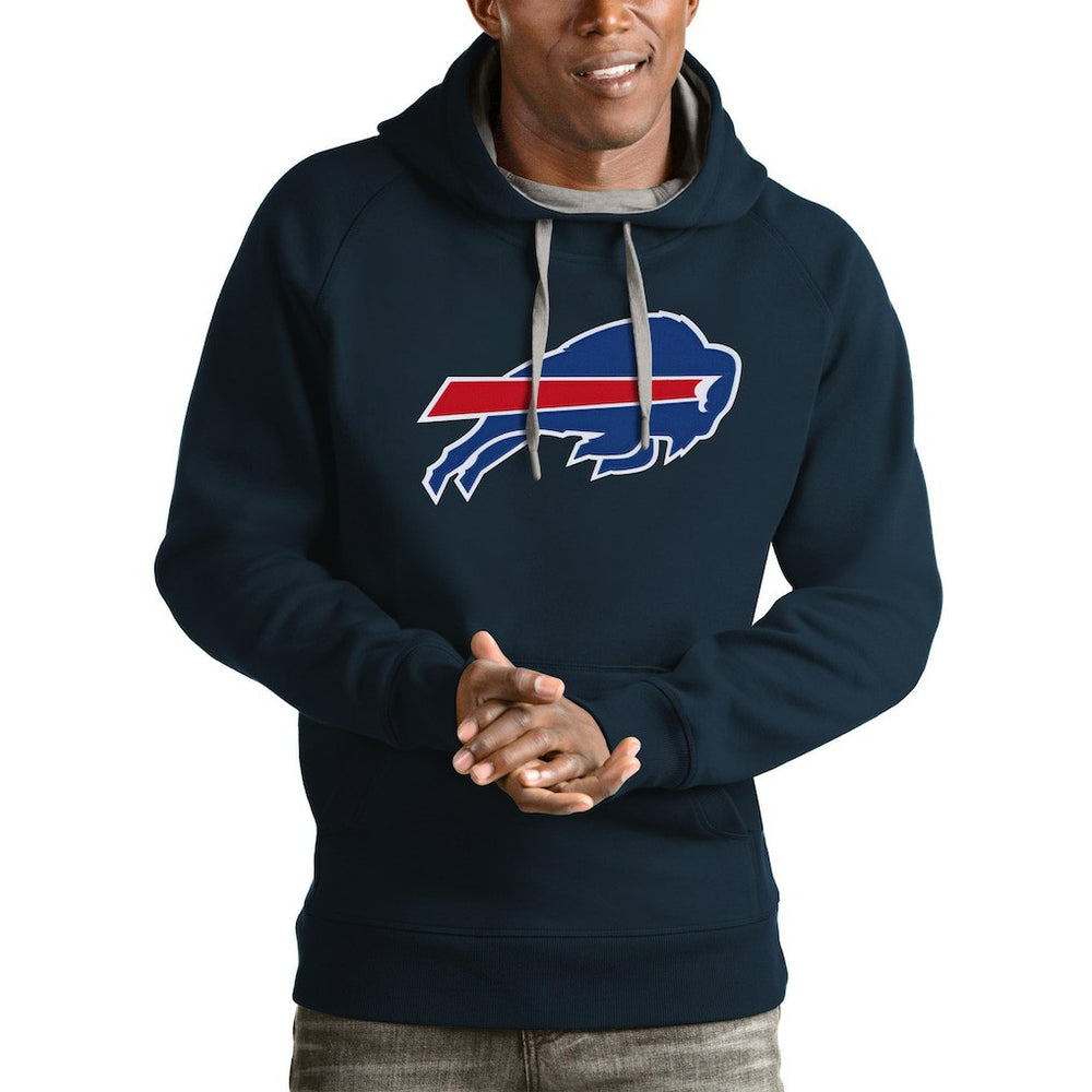 Buffalo Bills Antigua Victory Pullover Hoodie Navy - NFL