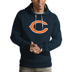 Chicago Bears Antigua Logo Victory Pullover Hoodie Navy - NFL