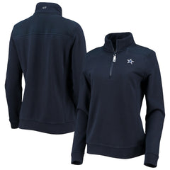 Dallas Cowboys Vineyard Vines Women's Shep Shirt Quarter-Zip Sweatshirt Navy - NFL