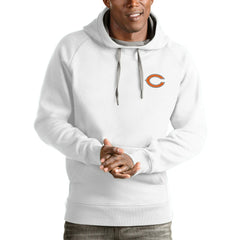 Chicago Bears Antigua Logo Victory Pullover Hoodie White - NFL