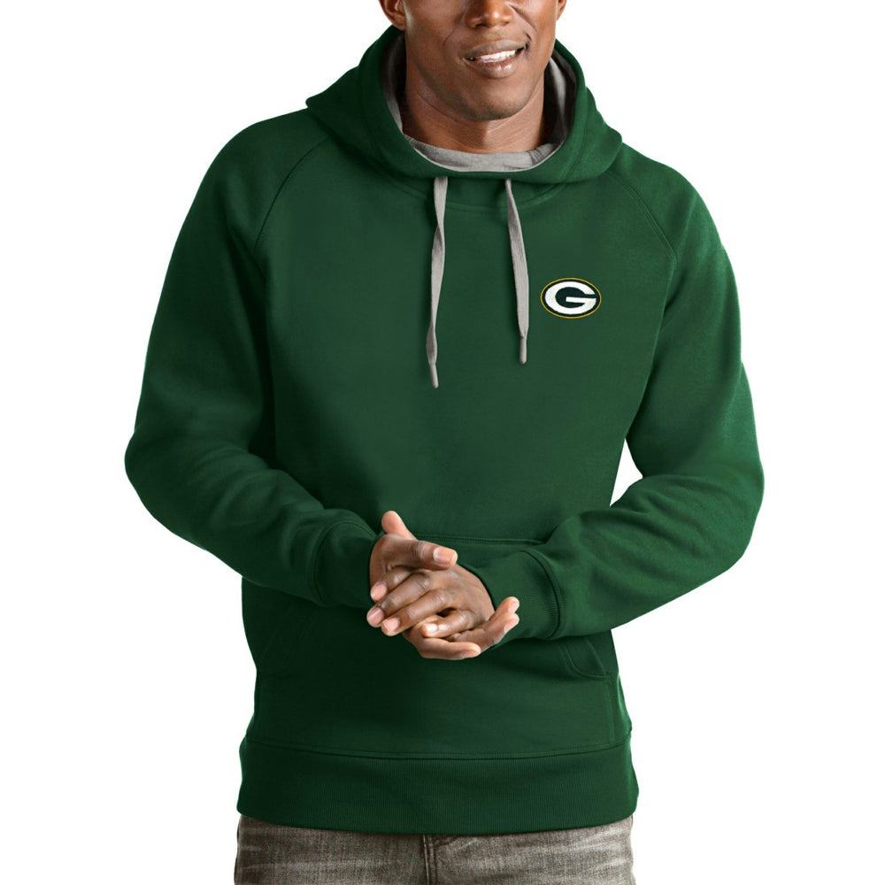 Green Bay Packers Antigua Logo Victory Pullover Hoodie Green - NFL