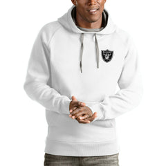 Las Vegas Raiders Antigua Logo Victory Pullover Hoodie White - NFL