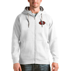 San Francisco 49ers Antigua Victory Full-Zip Hoodie White - NFL