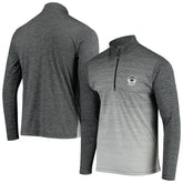 Las Vegas Raiders Antigua Throwback Cycle Quarter-Zip Jacket Black/Heathered Gray - NFL