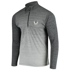 Las Vegas Raiders Antigua Throwback Cycle Quarter-Zip Jacket Black/Heathered Gray - NFL