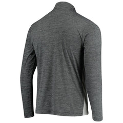Las Vegas Raiders Antigua Throwback Cycle Quarter-Zip Jacket Black/Heathered Gray - NFL