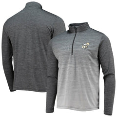 New Orleans Saints Antigua Throwback Cycle Quarter-Zip Jacket Black/Heathered Gray - NFL