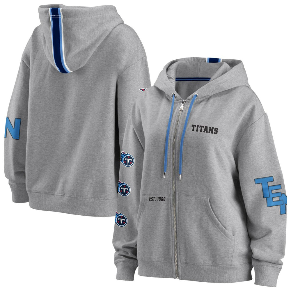 Tennessee Titans WEAR by Erin Andrews Women's Full-Zip Hoodie Gray - NFL