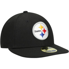 Pittsburgh Steelers New Era Omaha Low Profile 59FIFTY Fitted Hat Black - NFL