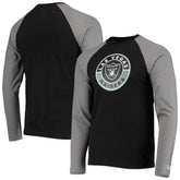Las Vegas Raiders New Era League Raglan Long Sleeve T-Shirt Black/Gray - NFL