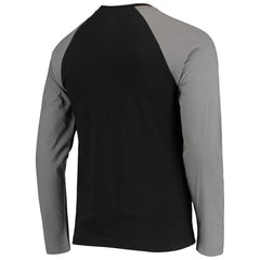 Las Vegas Raiders New Era League Raglan Throwback Long Sleeve T-Shirt Black/Gray - NFL