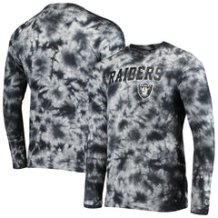 Las Vegas Raiders New Era Tie-Dye Long Sleeve T-Shirt Black - NFL