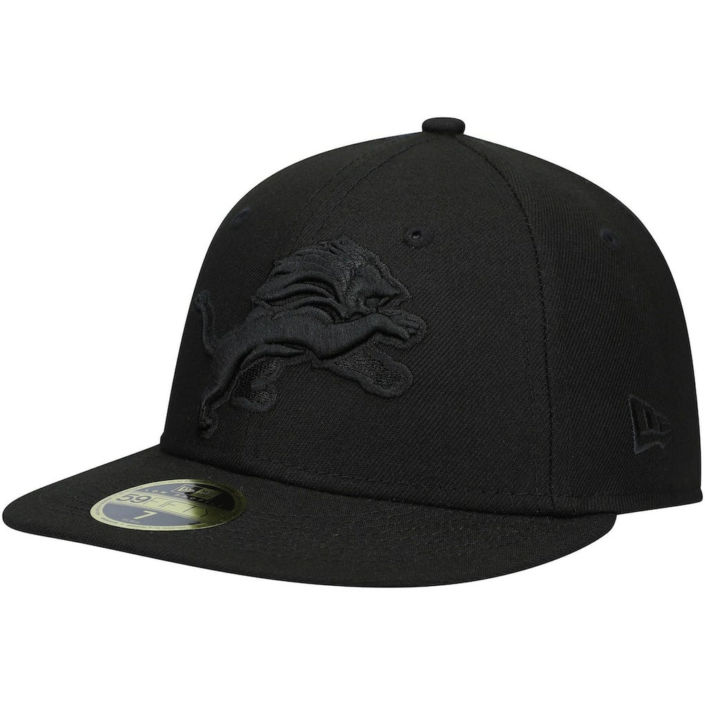 Detroit Lions New Era Black on Black Low Profile 59FIFTY II Fitted Hat Black - NFL
