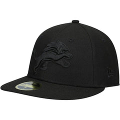 Detroit Lions New Era Black on Black Low Profile 59FIFTY II Fitted Hat Black - NFL