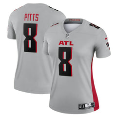 Kyle Pitts Sr. Atlanta Falcons Women's Inverted Legend Player Performance Top Gray - Nike