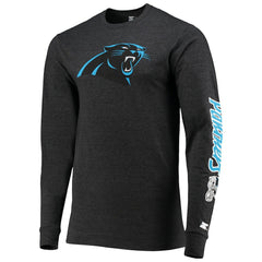 Carolina Panthers Starter Halftime Long Sleeve T-Shirt Heathered Black - NFL