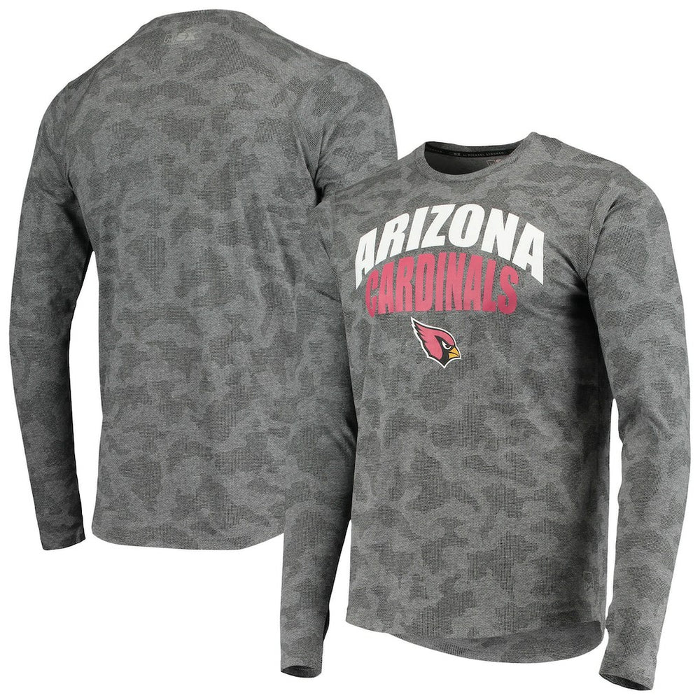 Arizona Cardinals MSX by Michael Strahan Camo Performance Long Sleeve T-Shirt Black - NFL