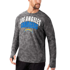 Los Angeles Chargers MSX by Michael Strahan Camo Performance Long Sleeve T-Shirt Black - NFL
